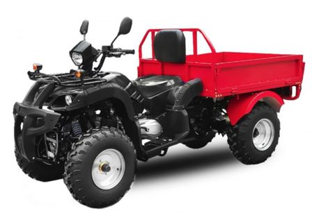 Quad Jinling Dumper 150cc avec benne noir et rouge