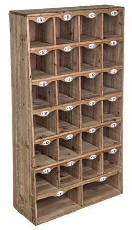 Range bouteilles bois de pin Vitrack - Lot de 2