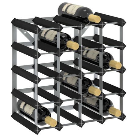 Range bouteilles en bois & acier STOKA - 12, 20, 42, 72 ou 120 bouteilles