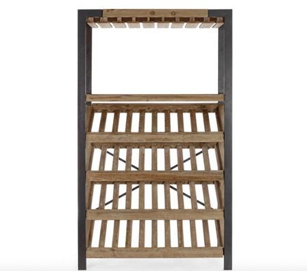Range bouteilles KANTIN – bois massif – 114 x 199 cm