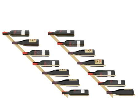 Range-bouteilles mural en métal KORY – 7 ou 14 bouteilles