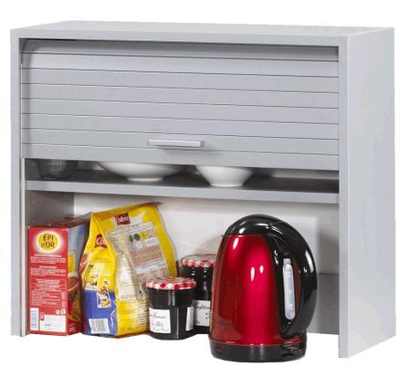 Rangement mural de cuisine à rideau KUMA 60 cm – Meuble petit-déjeuner suspendu