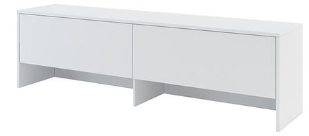 Rangement pour lit escamotable horizontal 140 blanc mat Noby 211 cm