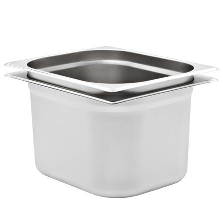 Récipients Gastronorm 2 pcs GN 1/2 200 mm Acier inoxydable