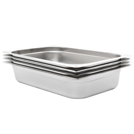 Récipients Gastronorm 4 pcs GN 1/1 100 mm Acier inoxydable