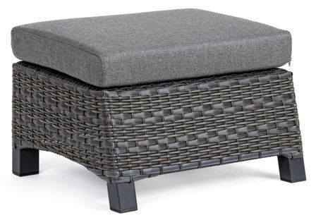 Repose-pieds de jardin carré aluminium anthracite Ben L 57 cm