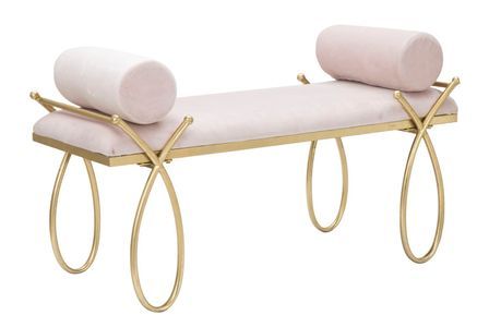 Ruban rose pour banc 112,5 x 49 x 53 cm