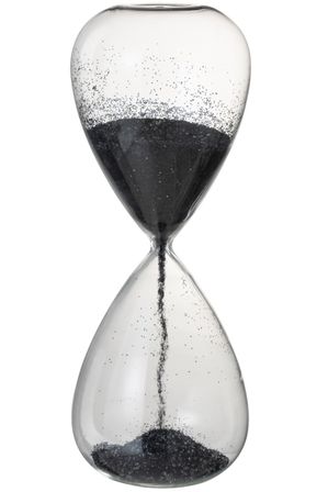 Sablier en verre PERLES H 40 cm