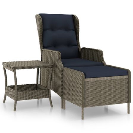 Salon de jardin 2 pcs avec coussins Résine tressée Marron 6