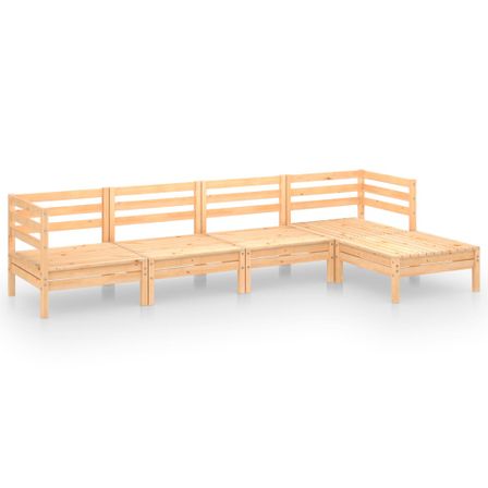 Salon de jardin 5 pcs Bois de pin massif 30