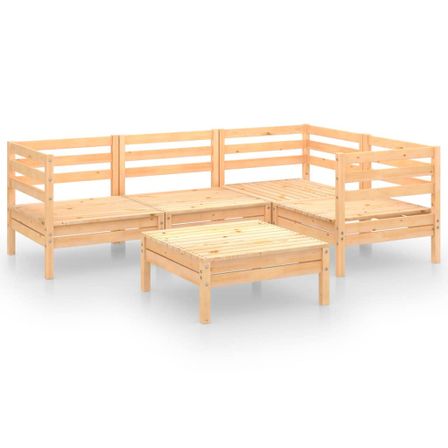 Salon de jardin 5 pcs Bois de pin massif 20