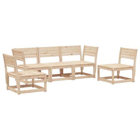 Salon de jardin 5 pcs bois de pin massif