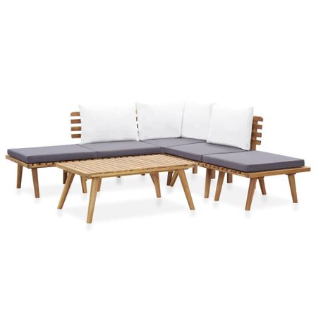 Salon de jardin 6 pcs Bois d'acacia massif