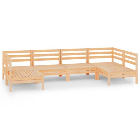 Salon de jardin 6 pcs Bois de pin massif 38
