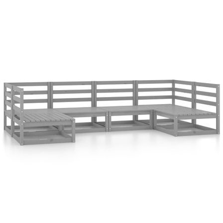 Salon de jardin 6 pcs Bois de pin massif 30