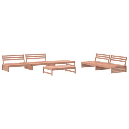 Salon de jardin 6 pcs bois massif douglas