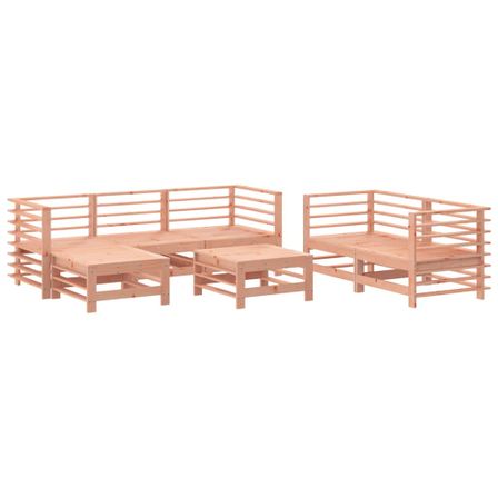 Salon de jardin 7 pcs bois massif douglas
