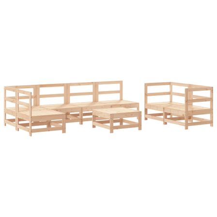 Salon de jardin 8 pcs Bois de pin massif