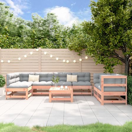 Salon de jardin 8 pcs bois massif douglas