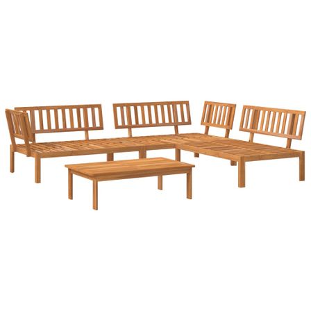 Salon palette de jardin 4 pcs bois d'acacia massif