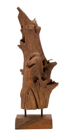 Sculpture akar en teck 23x27x64 cm
