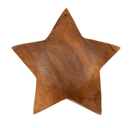 Sculpture bintang en teck cm ø 19x5