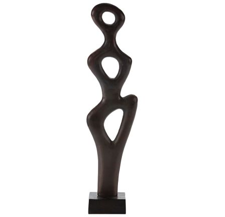Sculpture décorative en aluminium KUZZA H 144 cm – Bronze vieilli
