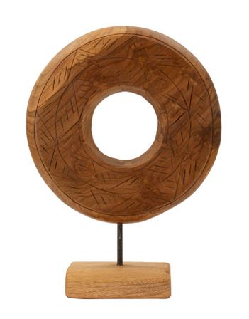 Sculpture dorat teck cm 28x10x38