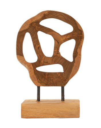 Sculpture lubang en teck 18x10x27 cm