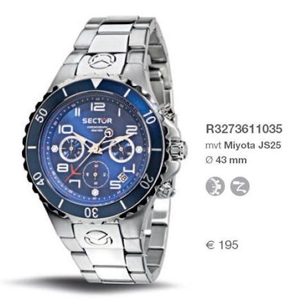 Sector 175 Action. Chronograph Or 3h Version. 43mm. 5 Atm R3273611035