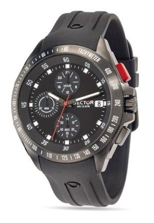 Sector 720 Racing - Chronograph - Stainless Steel - Pvd Gun - Leather - 44 Mm - Wr: 10 Atm - Movement: Vr33 R3271687002