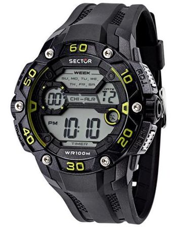 Sector Ex-07. Dual-time. Timer. Callendar. 1/100 Second Chronograph. 10 Atm R3251481001