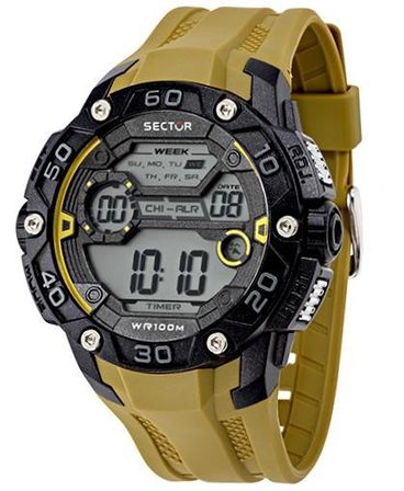 Sector Ex-07. Dual-time. Timer. Callendar. 1/100 Second Chronograph. 10 Atm R3251481003
