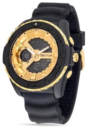 Sector Street Digital Ad1015 Gold Dial Black St R3251197036