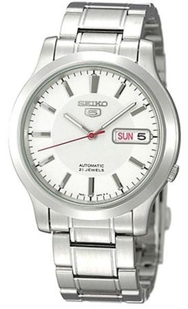 Seiko 5 Snk375k1 Automatic - White Dial S/s - Day Date - 37mm - Wr 30mt SNK789K1