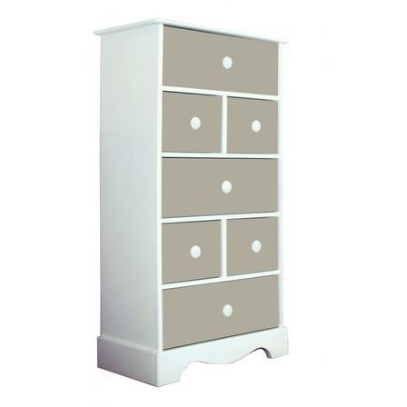 Semainier taupe et blanc Calinours