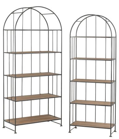 Set de 2 étagères sommets arrondis Maria L 80 cm