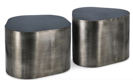 Set de 2 tables basses KALINDA – acier finition émaillée