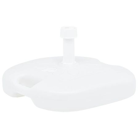 Socle de parasol rempli de sable/d'eau 16 L Blanc Plastique
