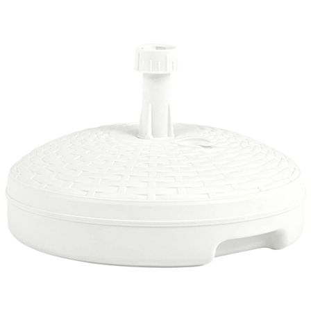 Socle de parasol rempli de sable/d'eau 20 L Blanc Plastique