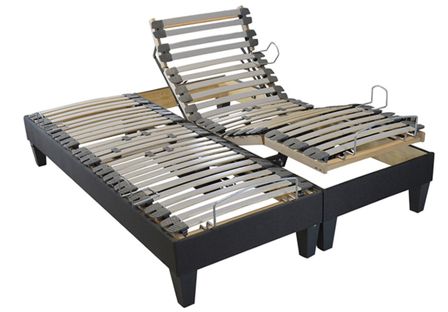 Sommier électrique à lattes Amiral - Tête et pieds relevables