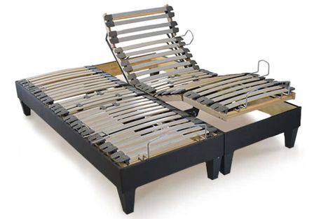 Sommier électrique à lattes Amiral - Tête et pieds relevables