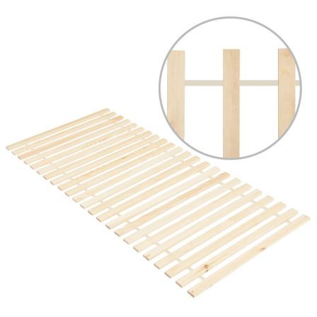 Sommier enroulable à 23 lattes 70x200 cm Bois de pin massif