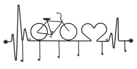 Support mural pour vélo noir nero cm 59 x 3,2 x 26,5