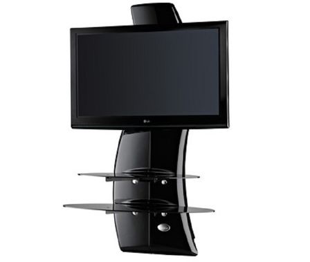 Support mural TV Ghost Design 2000 noir brillant 2