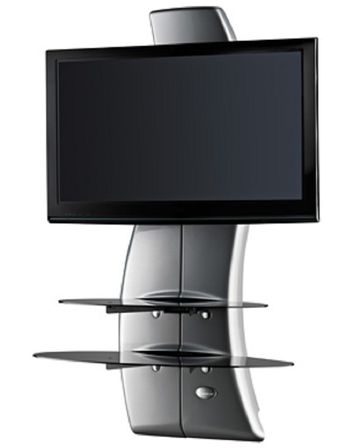 Support mural TV Ghost Design 2000 triple rotation argenté