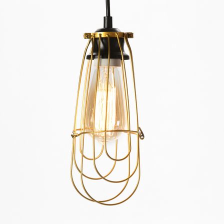 Suspension métal doré Miali D 10 x H 25 cm