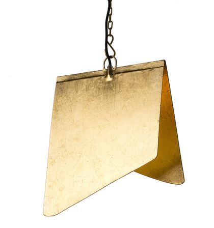 Suspension métal doré Beccia L 40 x H 15 x P 35 cm