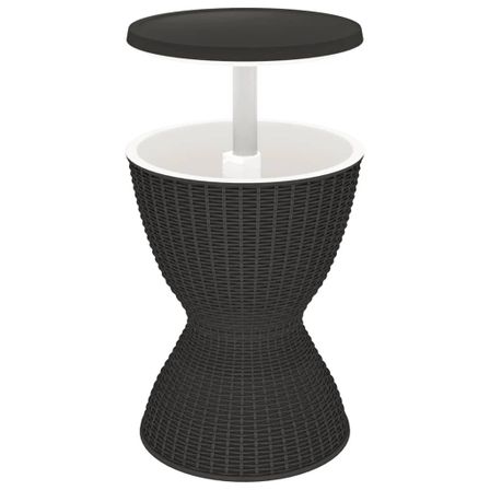 Table à glacière 3 en 1 noir polypropylène