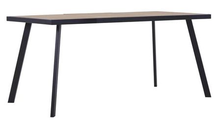 Table à manger bois clair et pieds métal noir Uble 160 cm